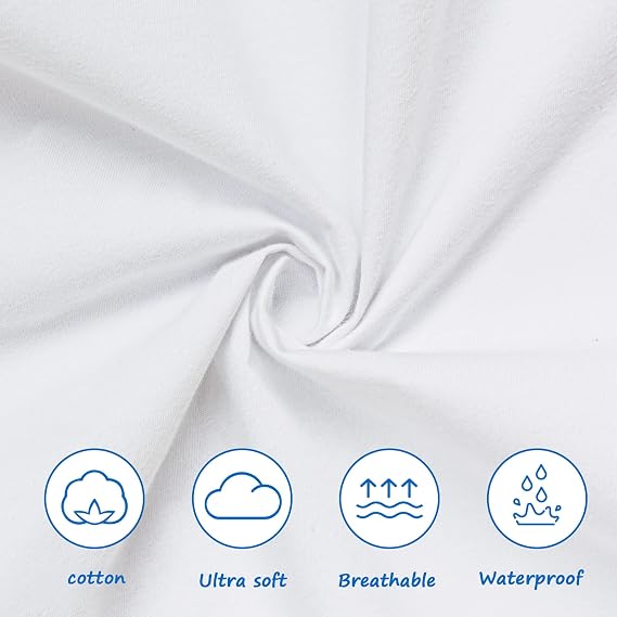 Travel Crib Sheets Cotton for Guava Lotus, Dream on Me Travel Crib, White