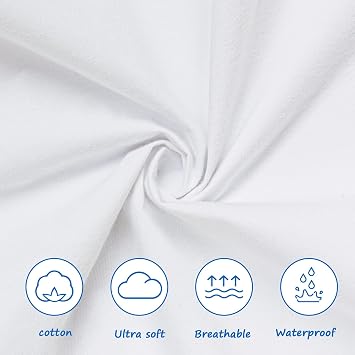Travel Crib Sheets Cotton for Guava Lotus, Dream on Me Travel Crib, White