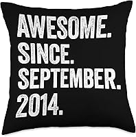 Vista 5 de 9 Birthday Gifts by Birnux 9 años de edad, impresionante desde septiembre de 2014, almohada de 9 cumpleaños, 16 x 16 pulgadas, multicolor