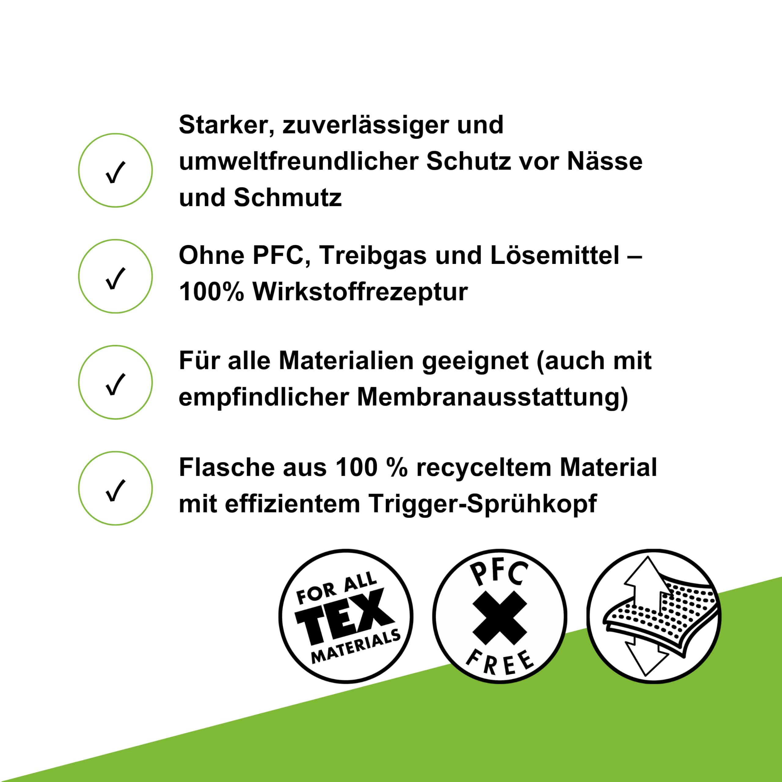 Power Protector przyjazny dla środowiska spray impregnujący, 300 ml, do ochrony przed wilgocią i brudem, do wszystkich materiałów sportowych i funkcjonalnych, a także do butów, plecaków,