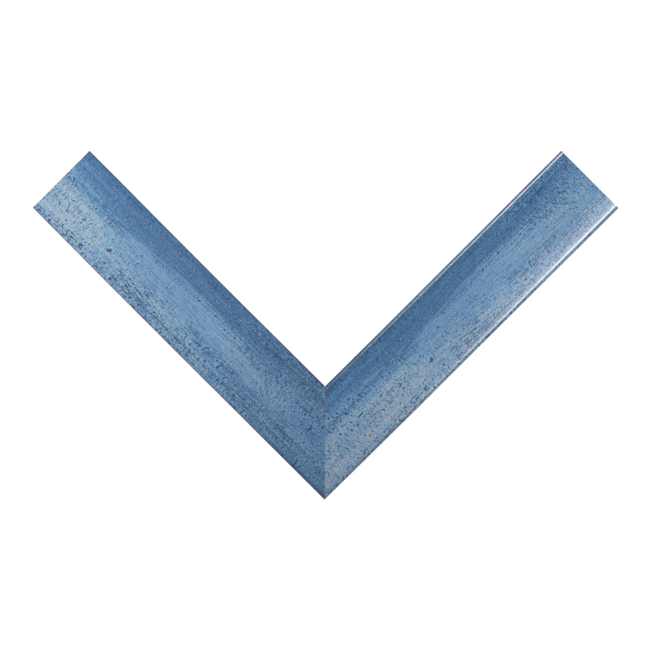 Duisburger-Rahmen24 Flex 35 - Specchio da Parete 80x70 cm con Cornice (Azzurro Sfocato), Specchio su Misura con Striscia di Legno MDF da 35 mm di Larghezza e Parete Posteriore Robusta con Ganci