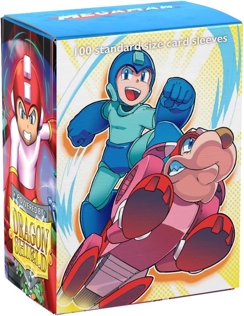 Dragon Shield | Matte Art Sleeves | 100 CT - Smooth & Tough Premium TCG Sleeves | Compatible with Pokemon, One Piece & Magic the Gathering | Mega Man & Rush