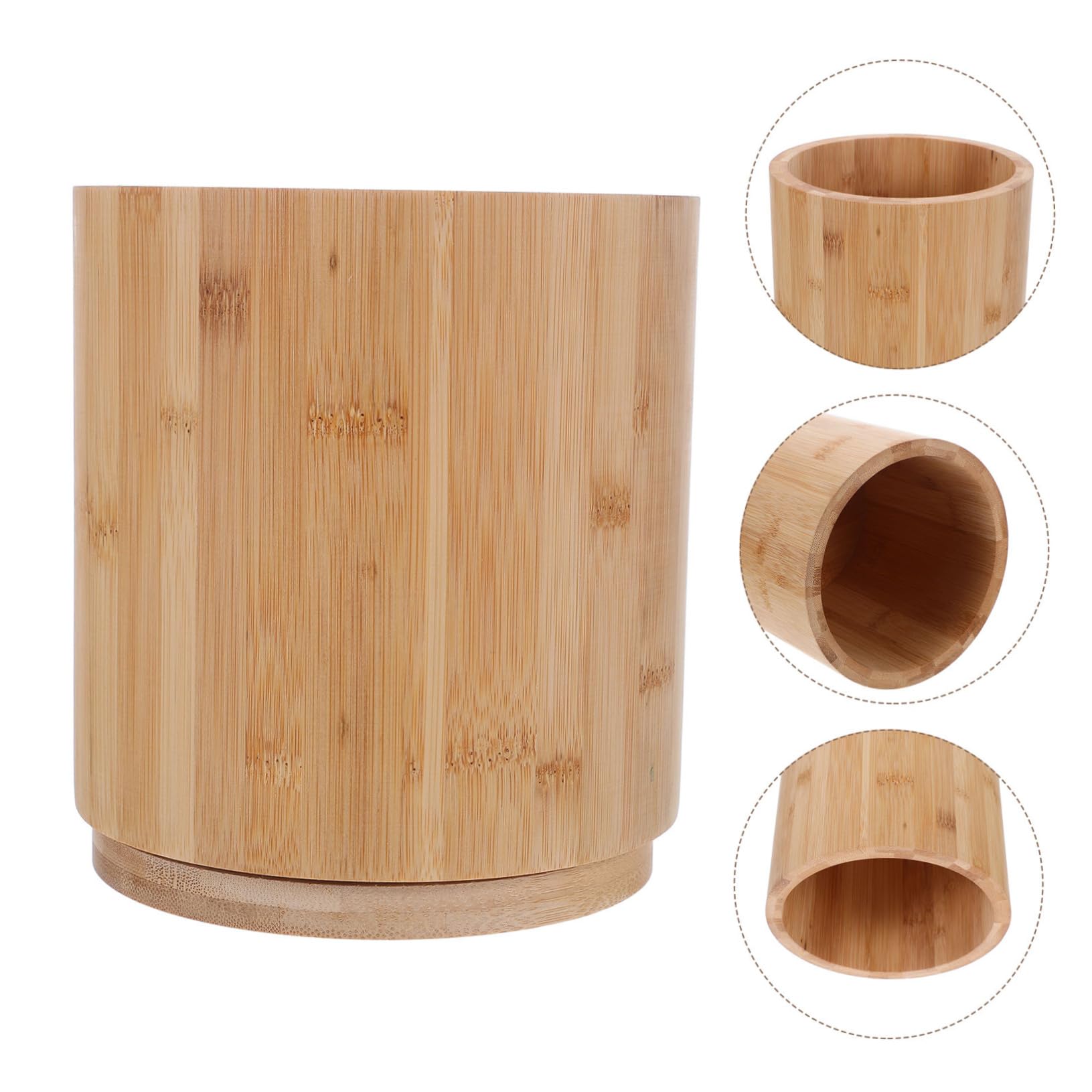 ULTECHNOVO Porte-ustensiles Organisateur Rotatif pour Ustensiles de Cuisine Style Campagnard