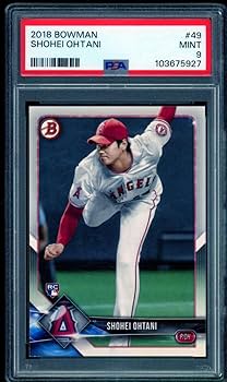 その他 2018 Shohei Ohtani Bowman #49 Rookie Amazon.com: Shohei Ohtani Rookie Card 2018 Bowman #49 PSA 9