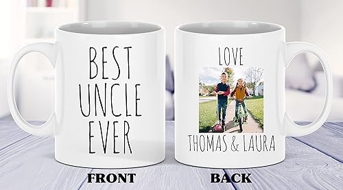 Miniatura 4 de Taza personalizada con el mejor tío de la historia, taza de foto de sobrina sobrino, regalo del día del padre