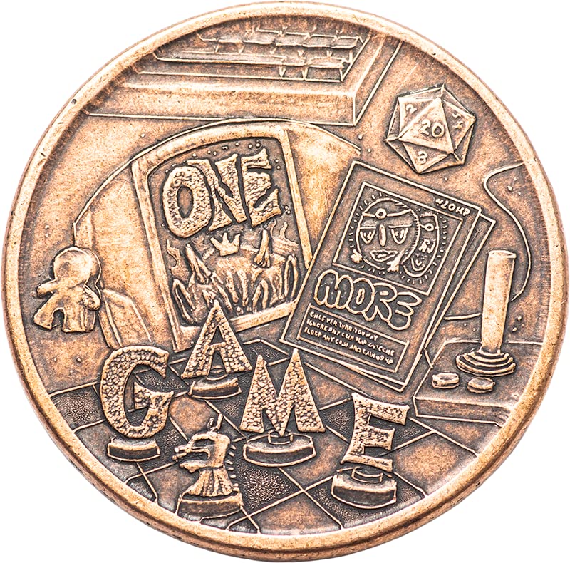 One More Game / Go to Bed Copper Decision Maker Coin
