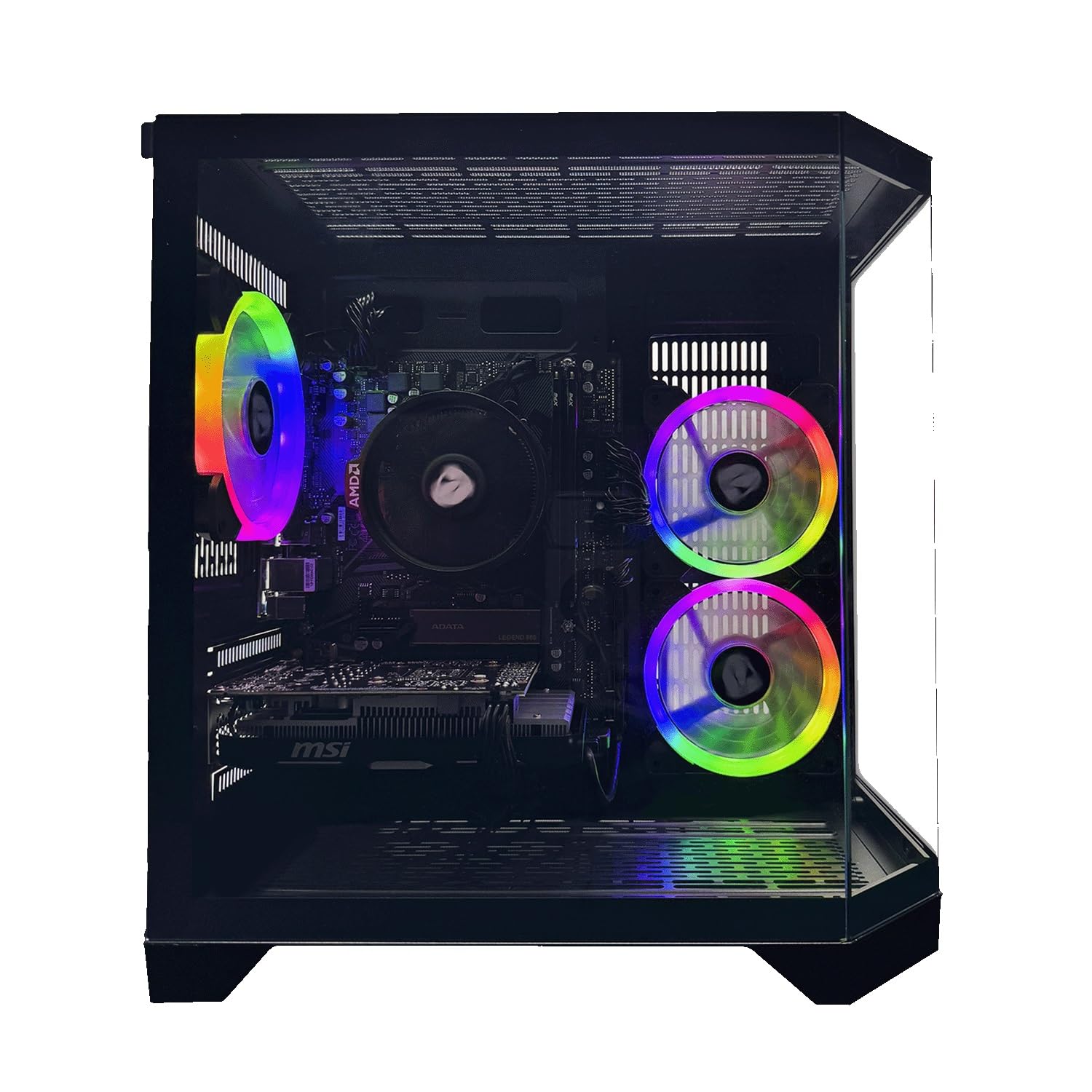 NitroPC - PC Gaming Avanzado (Intel Core i5 12400F 4.40GHz, RTX 3050 8GB, RAM 16GB, M.2 1TB, Windows 11 Pro, WiFi) Ordenador de sobremesa, PC Gamer (Negro) Nueva Versión