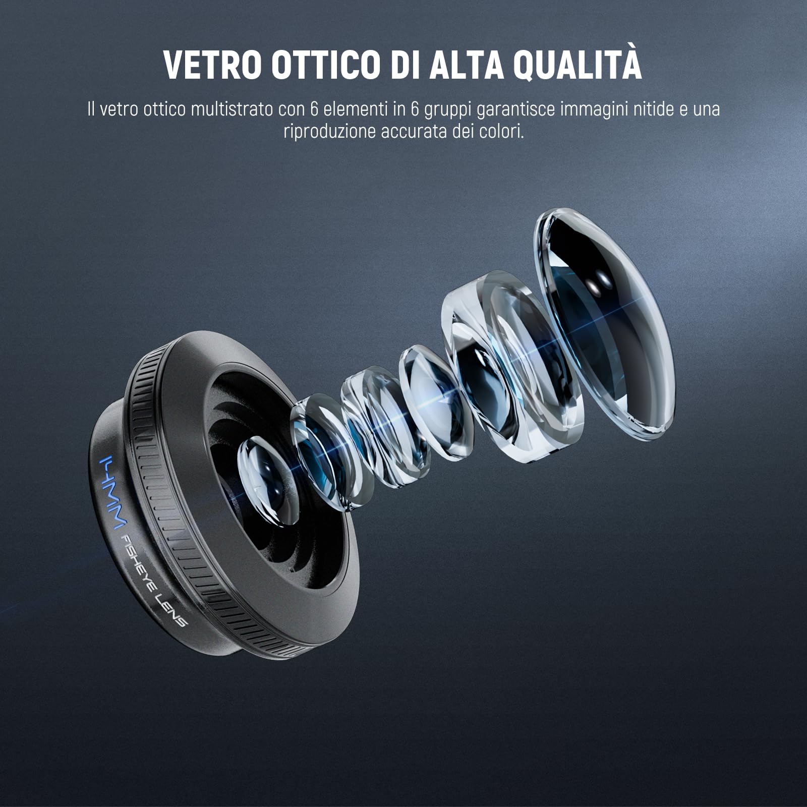 NEEWER Obiettivo Fish Eye VR da 14mm 170° con Clip Filettata da 17mm, Vista Panoramic Fisheye per Streaming, Paesaggi Esterni, Compatibile con iPhone 17 16 Pro Max Android S25 Ultra, LS-77