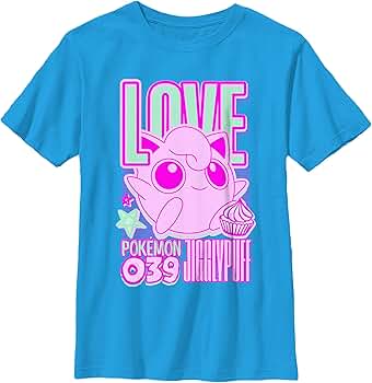Amazon.com: Boy's Pokemon 039 Love Jigglypuff T-Shirt