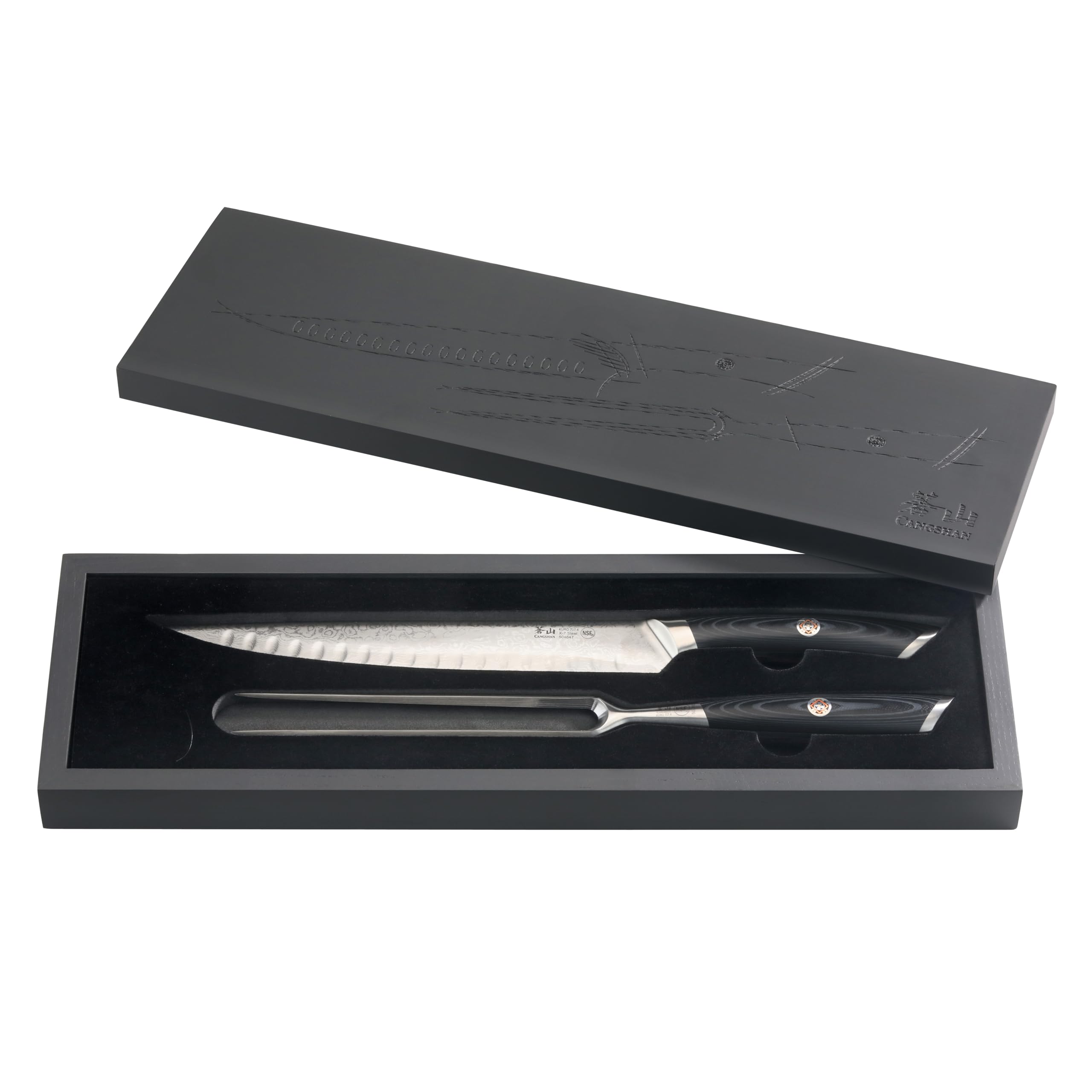 Amazon.com: Cangshan KURO Series 2-Piece Carving Set, High Carbon