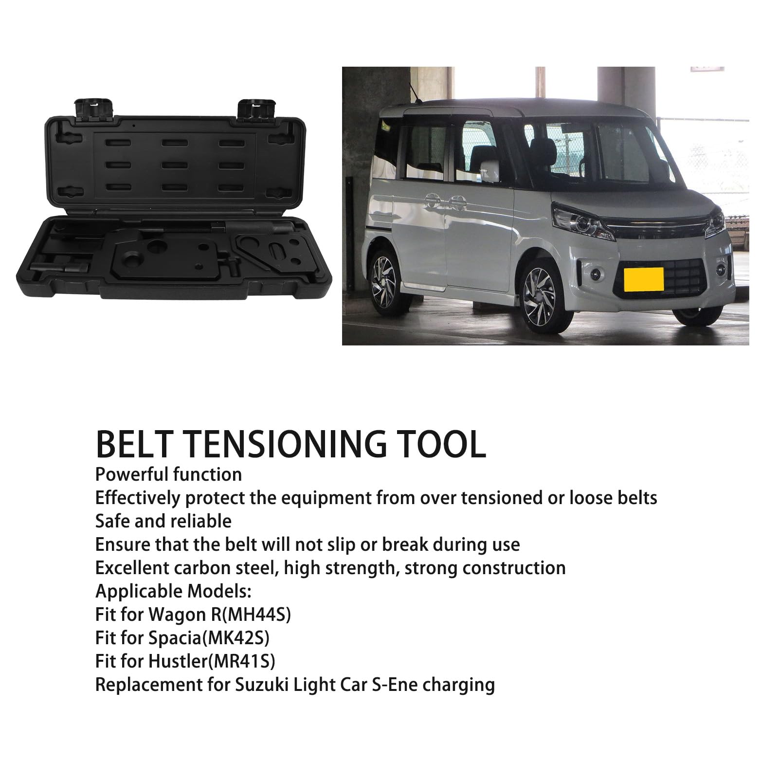 Tbest Tenditore di Ricambio per Tenditore Cinghia in Acciaio Al Carbonio per Motore ISG con Carro di Ricarica S R MH44S Spacia MK42S Hustler MR41S