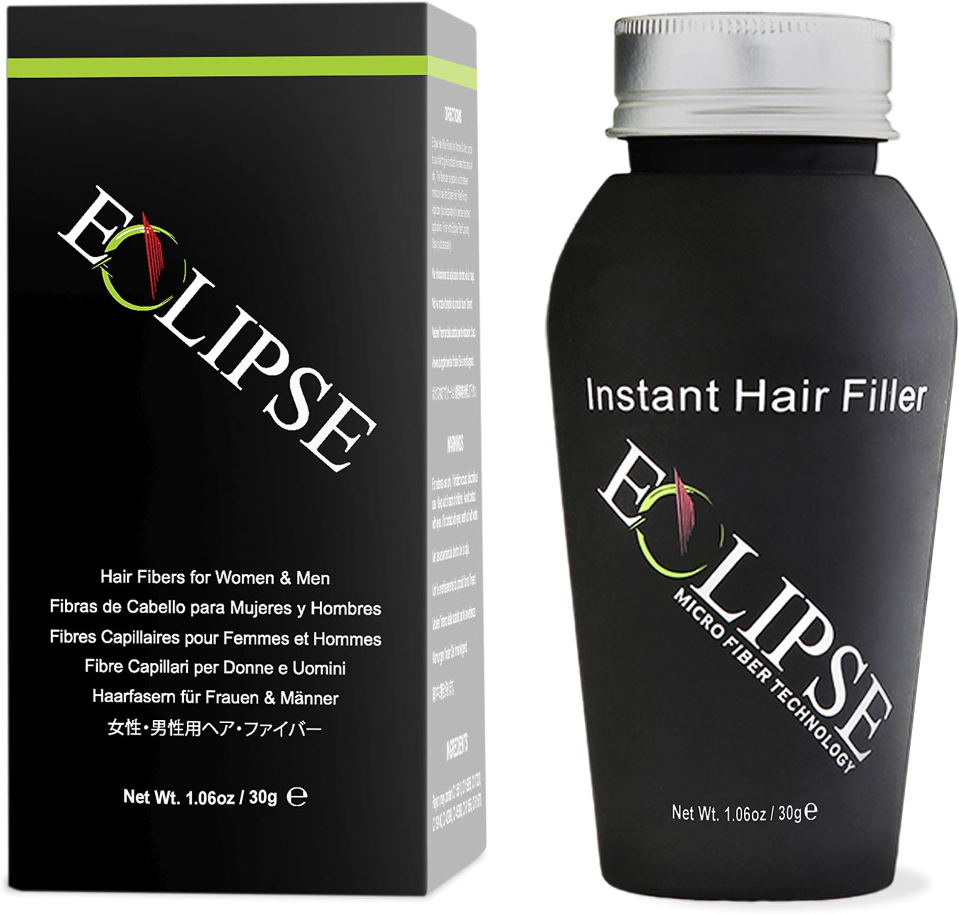 ECLIPSE Hair Fibers Auburn for Thinning Hair for Women & Men to Conceal Hair Loss in 15 Seconds - 100% Undetectable Hair Building Fibers, 30g