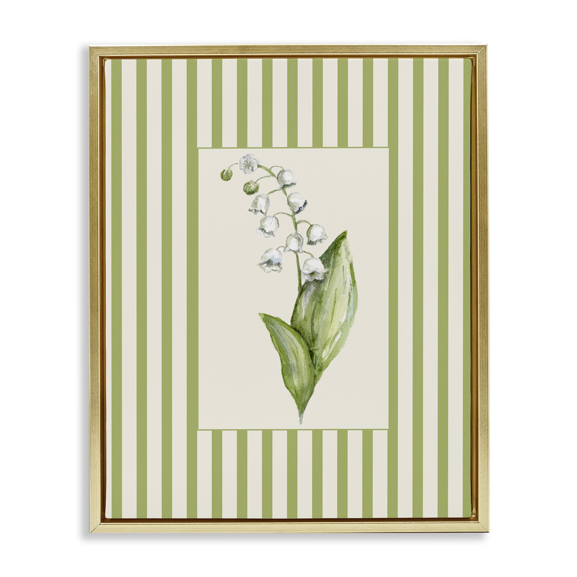 'Striped Lily Of The Valley'| Floating Frame Canvas Art