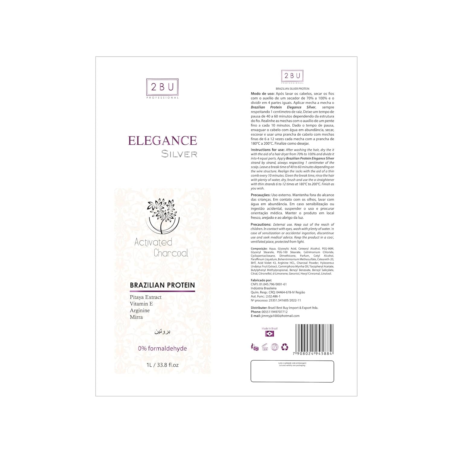 2BU Elegance Multi Protein Silver Hair Treatment for Blonde Hair 1000ml