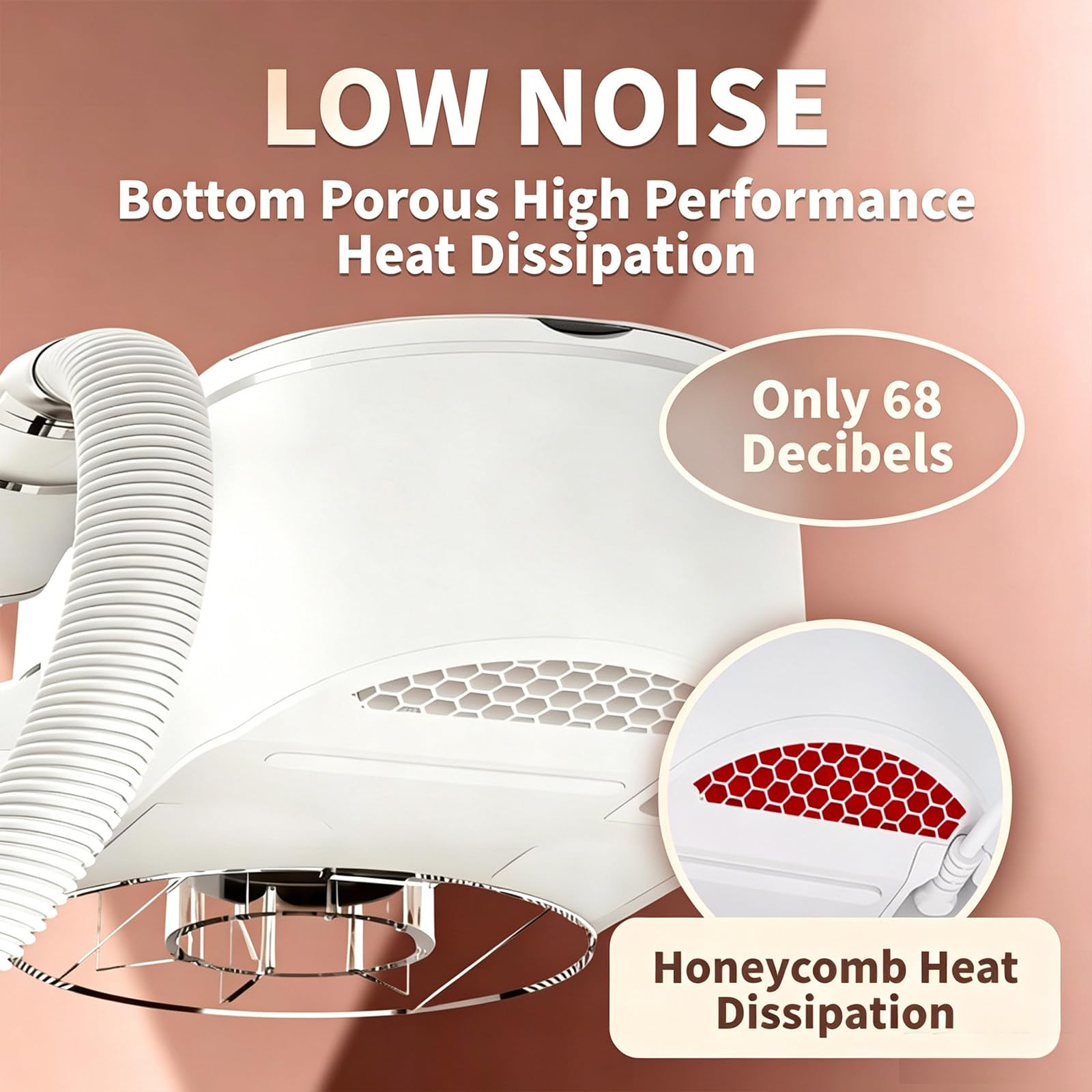 Profi Staubabsauger Und Nagelpolierer 2-in-1 | Kombination Für Maximale Effizienz | 30.000 U/Min | Bürstenloser Motor Für Langlebigkeit | Geräuscharm ≤68 dB | Mit Einstellbarem White