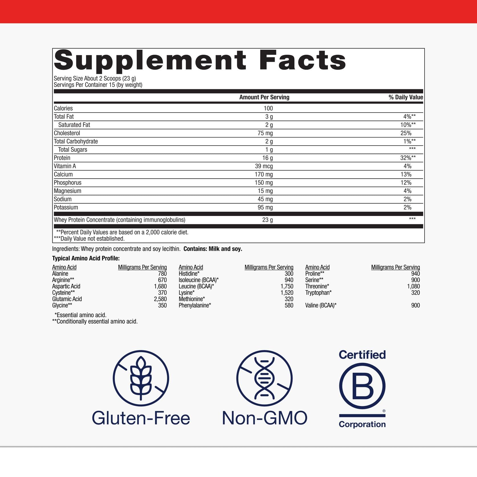 Metagenics BioPure Whey Protein Powder 16g with Immunoglobulins, 12.17 oz — Amazon image 4