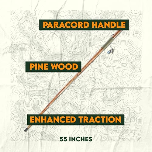 Miniatura 6 de SE Survivor Series WS636-55GN - Bastón de paracaídas verde de 12 pies con capacidad de tracción de 440 libras, 55 pulgadas