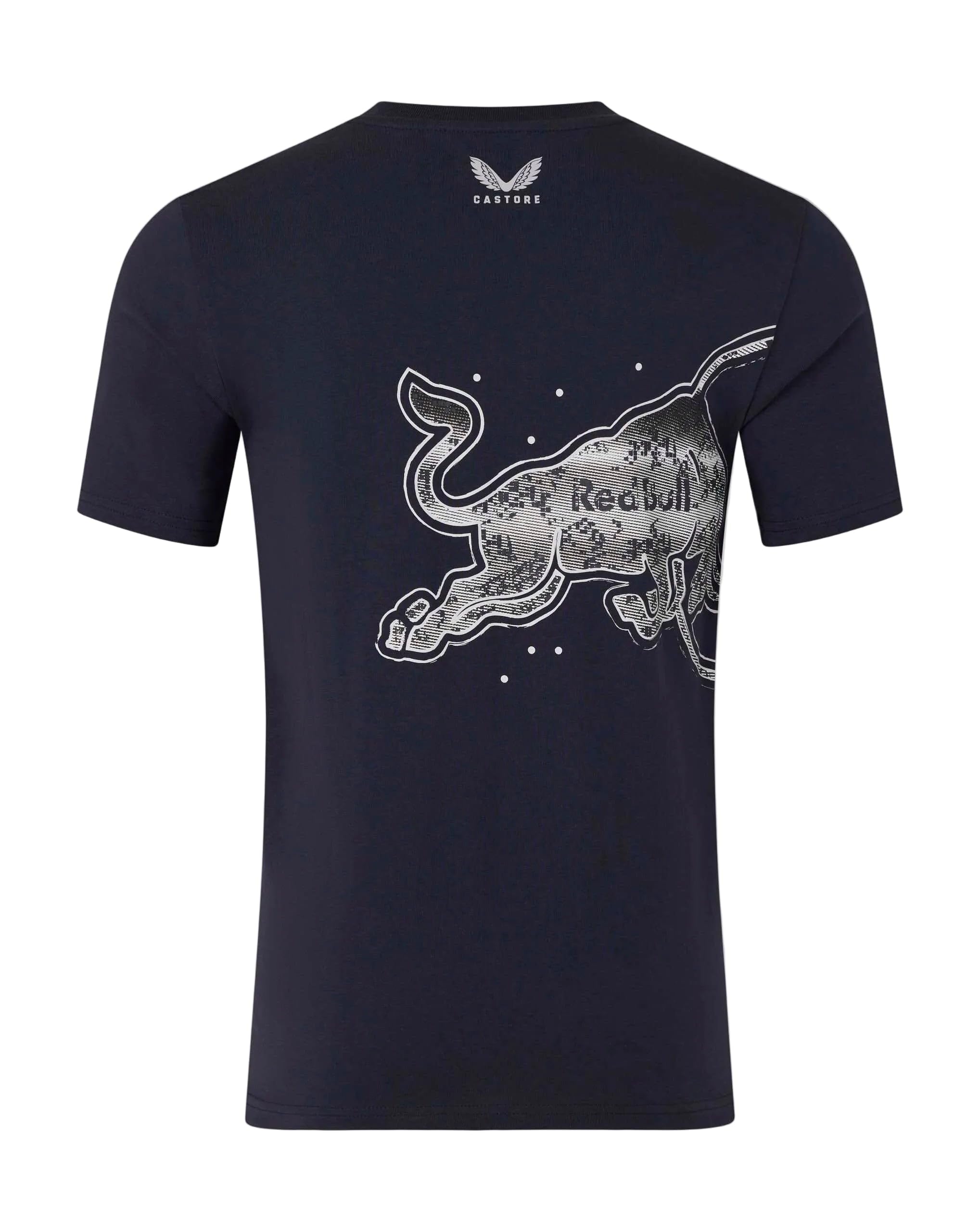 Red Bull Racing F1 Team Offizielles Castore 2026 Merchandise RBR Team Bulls Logo Graphic T-Shirt Tee Night Sky Blue