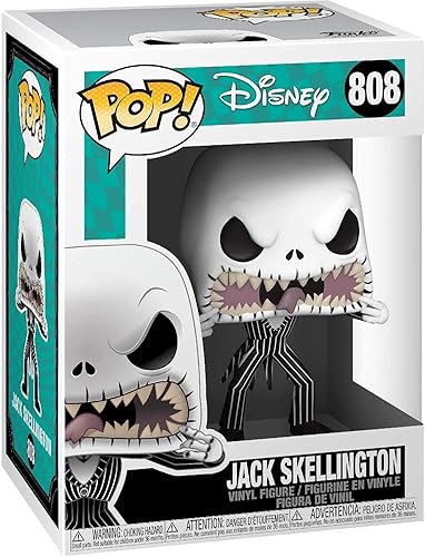 Miniatura 3 de Funko Disney: The Nightmare Before Christmas - Jack Skellington (Scary Face) Pop! Figura de vinilo (incluye funda protectora compatible con caja pop