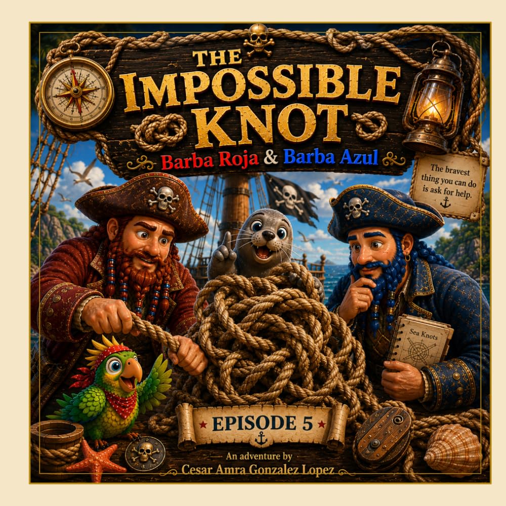 The impossible knot: A story about asking for help. (The Adventures of Barba Roja and Barba Azul)