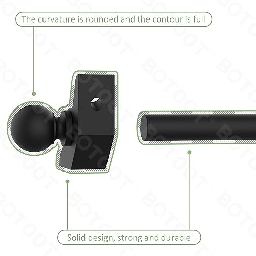 Miniatura 2 de Barras de escalera para alfombras de hasta 283236 pulgadas de ancho, estilo minimalista, juego de barras de alfombra con acabado esférico y