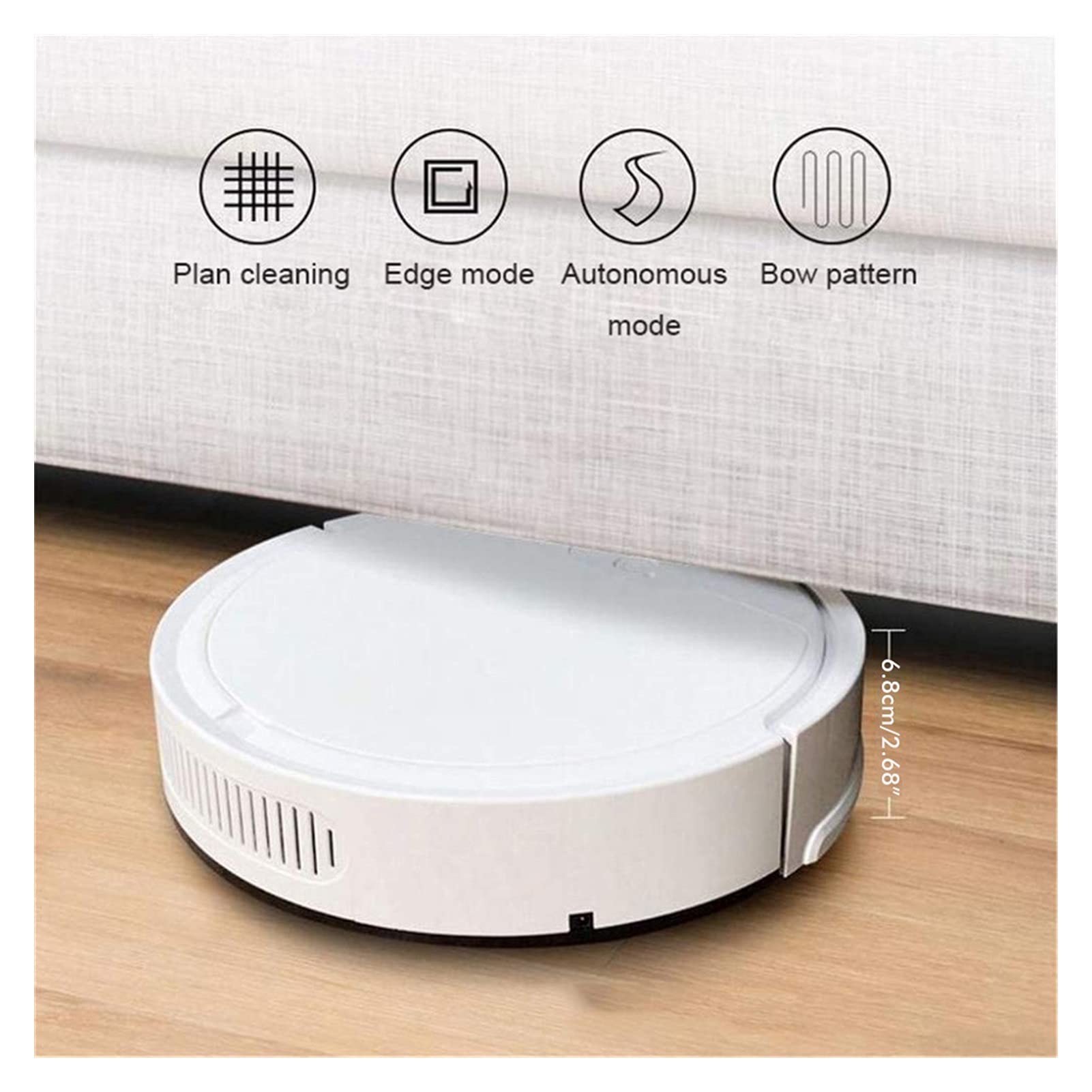Aspiradora robótica 3 en 1 para limpieza del hogar, aspiradora automática inteligente para suelos y alfombras, ideal para polvo y pelo de mascotas, máquina de limpieza eficiente