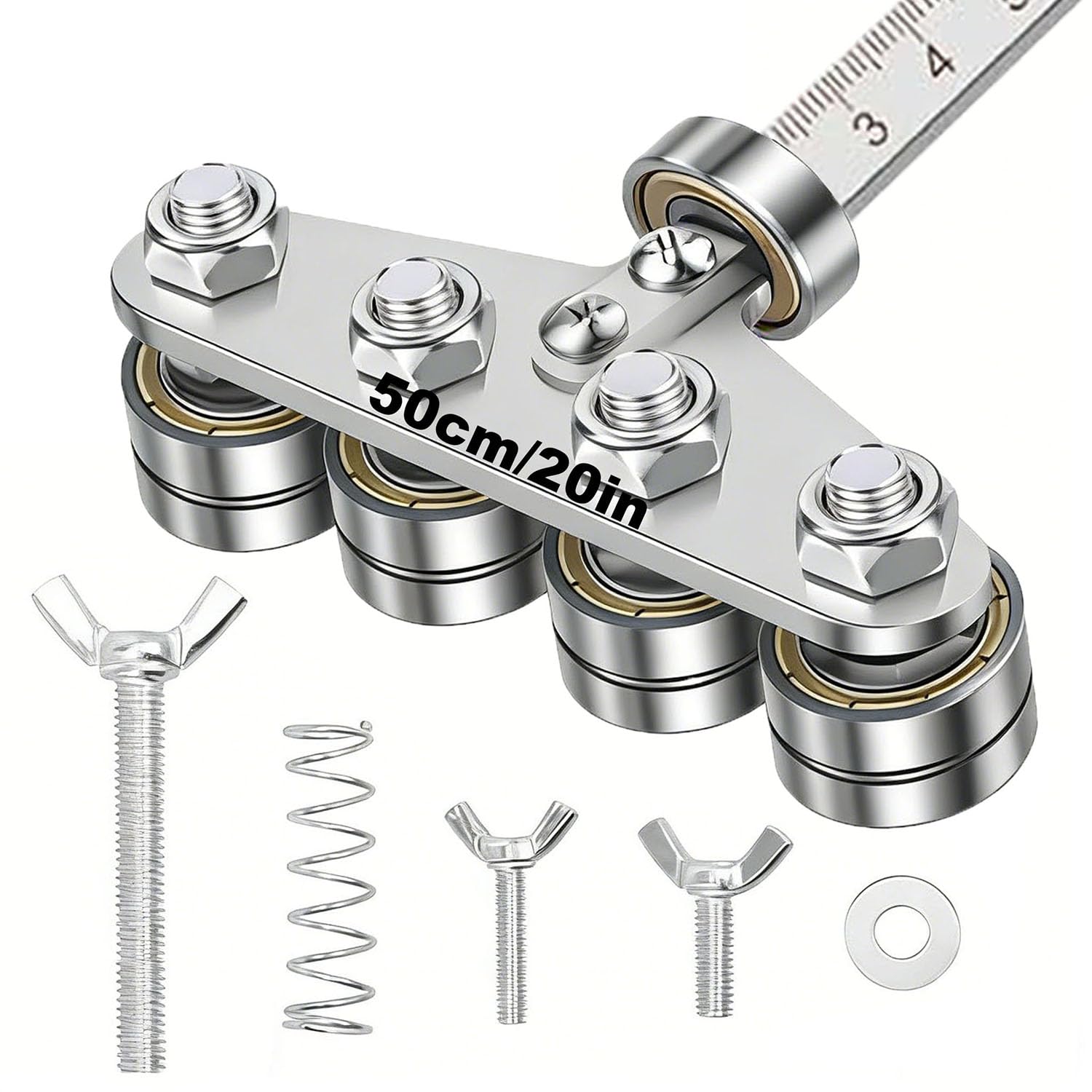 Circular Saw Roller Positioning Calipers, Adjustable Stainless Steel Caliper for Accurate Wood Measurements, Woodworking DIY Tool for Circular Saws & Hand Saws (Silvery)