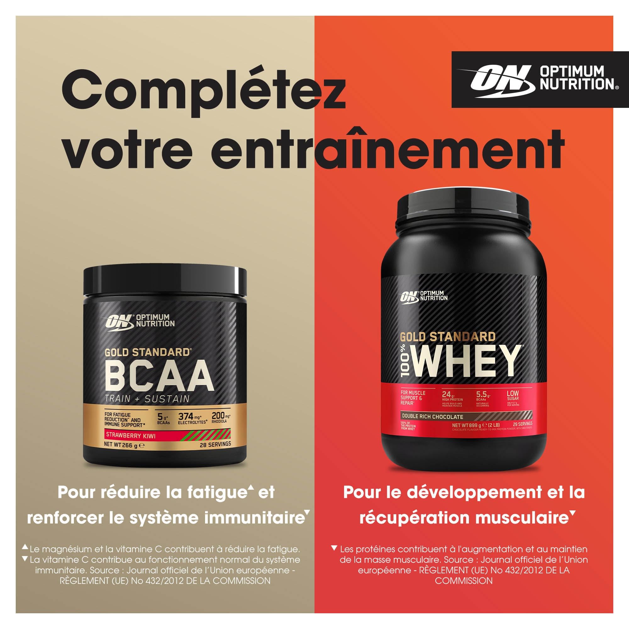 Optimum Nutrition Amino Energy Pre Workout en poudre, boisson énergisante avec acides aminés, BCAA, L-Glutamine et L-Leucine, complément vitamine C caféine, goût Fruit Fusion, 30 portions, 270 g