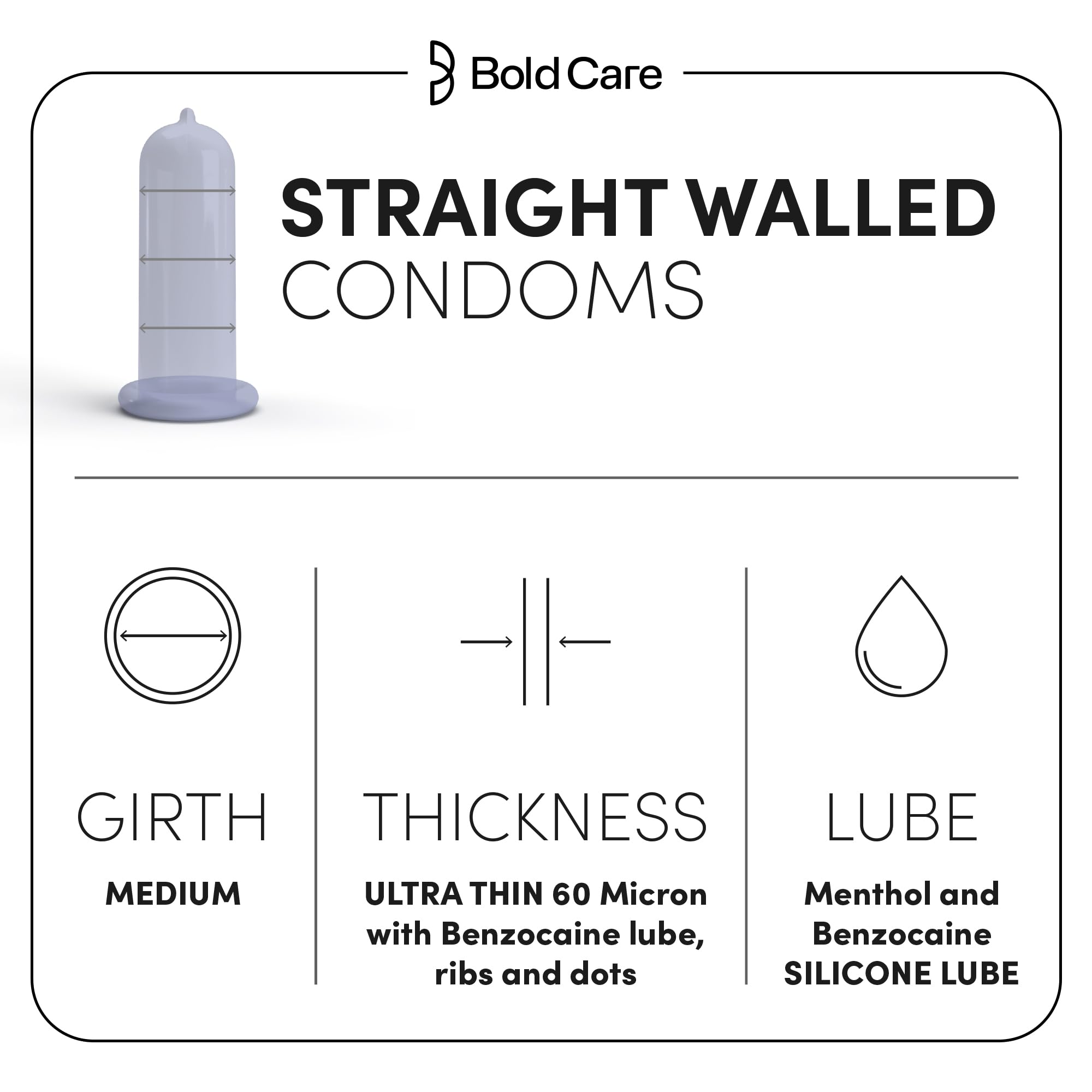 Bold Care Mutual Pleasure Dotted (576 Dots), Ribbed & D-LAY Condoms (Pack of 10) | Ultra thin with benzocaine & menthol lubrication | 60 Microns | Comes with Disposable pouch | Gold Standard Latex 2