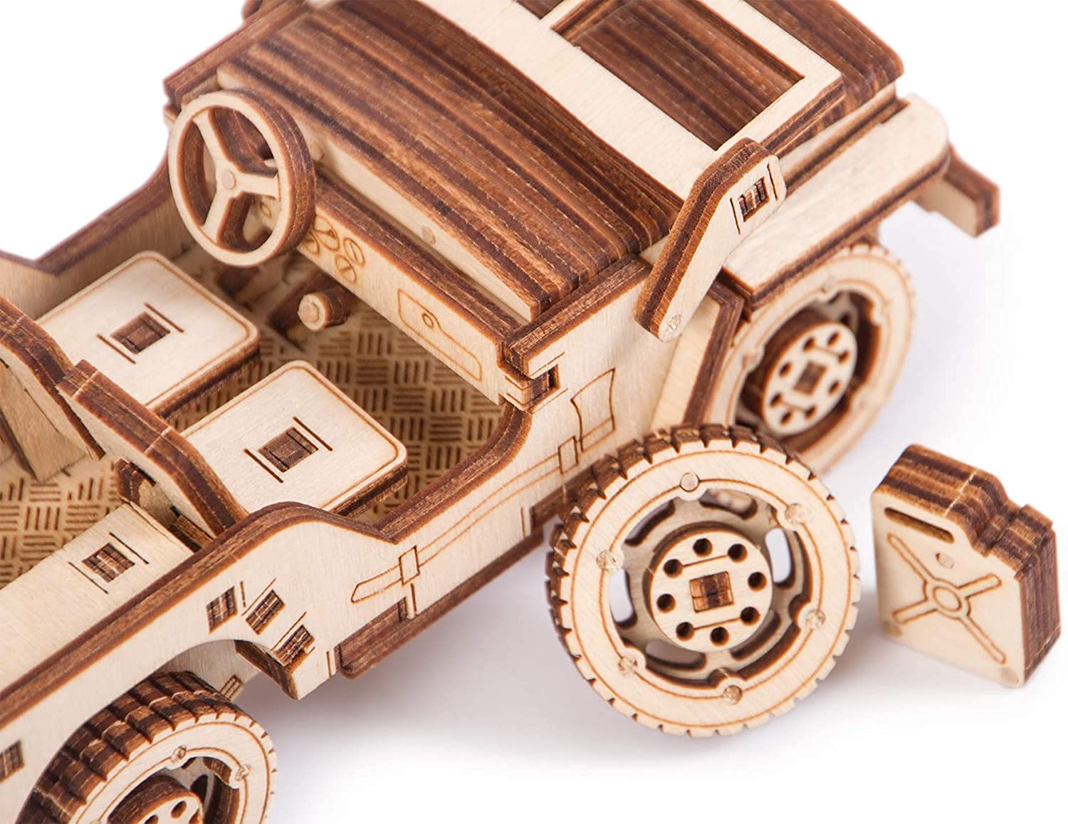Amazon.co.jp: Wood Trick SUV 車 ミニ3D木製パズル 大人と子供向け