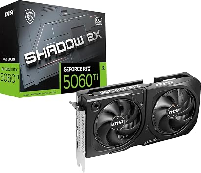 Placa de Vídeo MSI RTX 5060 Ti Ventus 2X OC Plus 8GB GDDR7