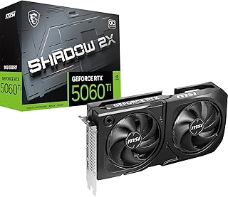 MSI GeForce RTX 5060 Ti 8G Shadow 2X OC Plus Graphic Card - NVIDIA GeForce RTX 5060 Ti GPU, 8GB GDDR7 128-bit Memory, 28 G Price In India