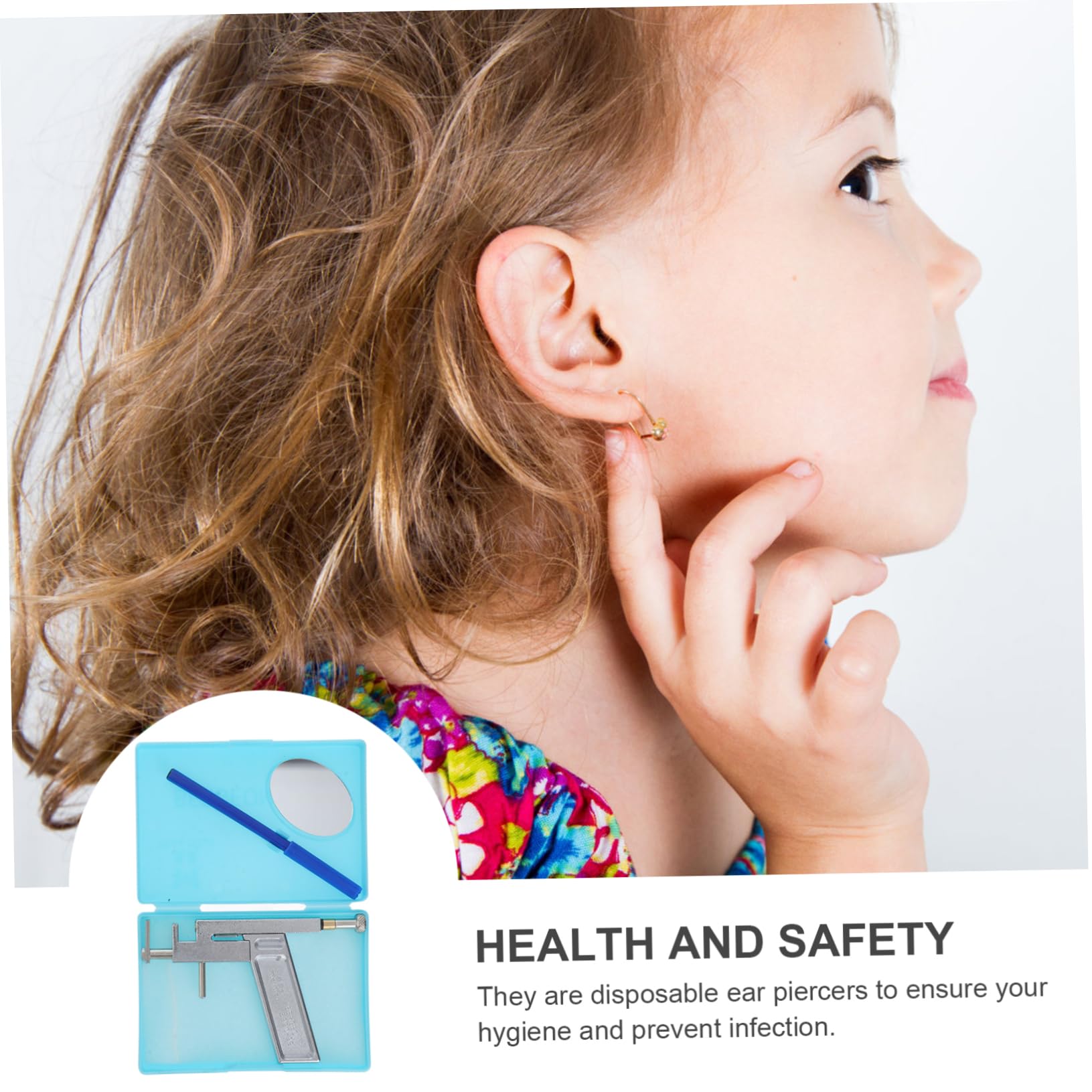 TOVINANNA Piercing Earring Easy Safe Home Ear Piercing Kit Stainless Steel Ear Piercer No Stimulation Share Friends