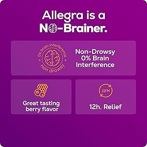 Allegra Children's 12-Hour Allergy Relief Liquid, Non-Drowsy Indoor and Outdoor Allergy Medicine, 30 mg Fexofenadine HCI Antihistamine for Kids, Berry Flavor, 8 oz