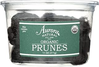 Aurora Products Organic Pitted Prunes, 11 oz - Premium Dried Plums for Healthy Snacking & Digestion Support