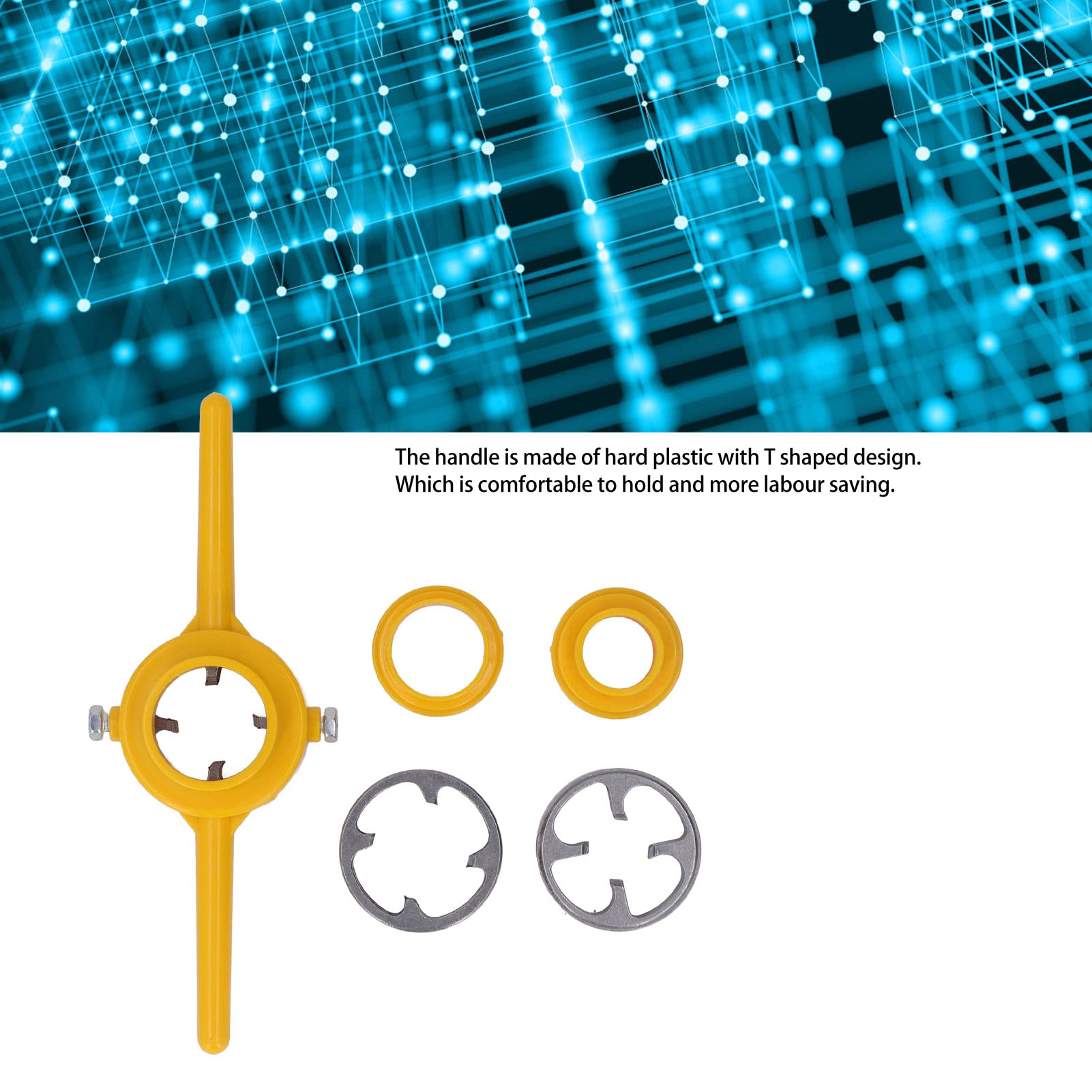 6Pcs Tap and Die Set, NPT 1/2in 3/4in 1in Alloy Steel Thread Die, Clear Threads, Accurate Cutting, Grip Comfort Tap Die Set for PVC Pipe