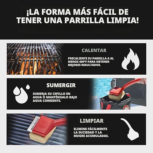 Miniatura 4 de Grill Rescue Cabezal de limpieza reemplazable para barbacoa, cepillo de parrilla sin cerdas, herramientas de parrilla duraderas y únicas