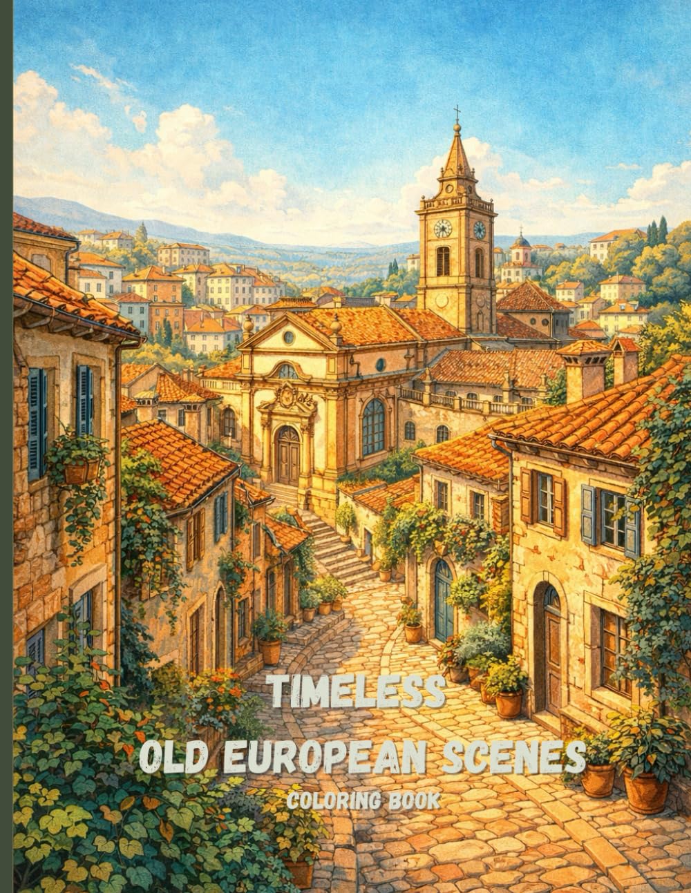 Timeless Old European Scenes Coloring Book for Adults: Historic Cities, Quiet Streets, and Scenic Views for Relaxation and Mindfulness
