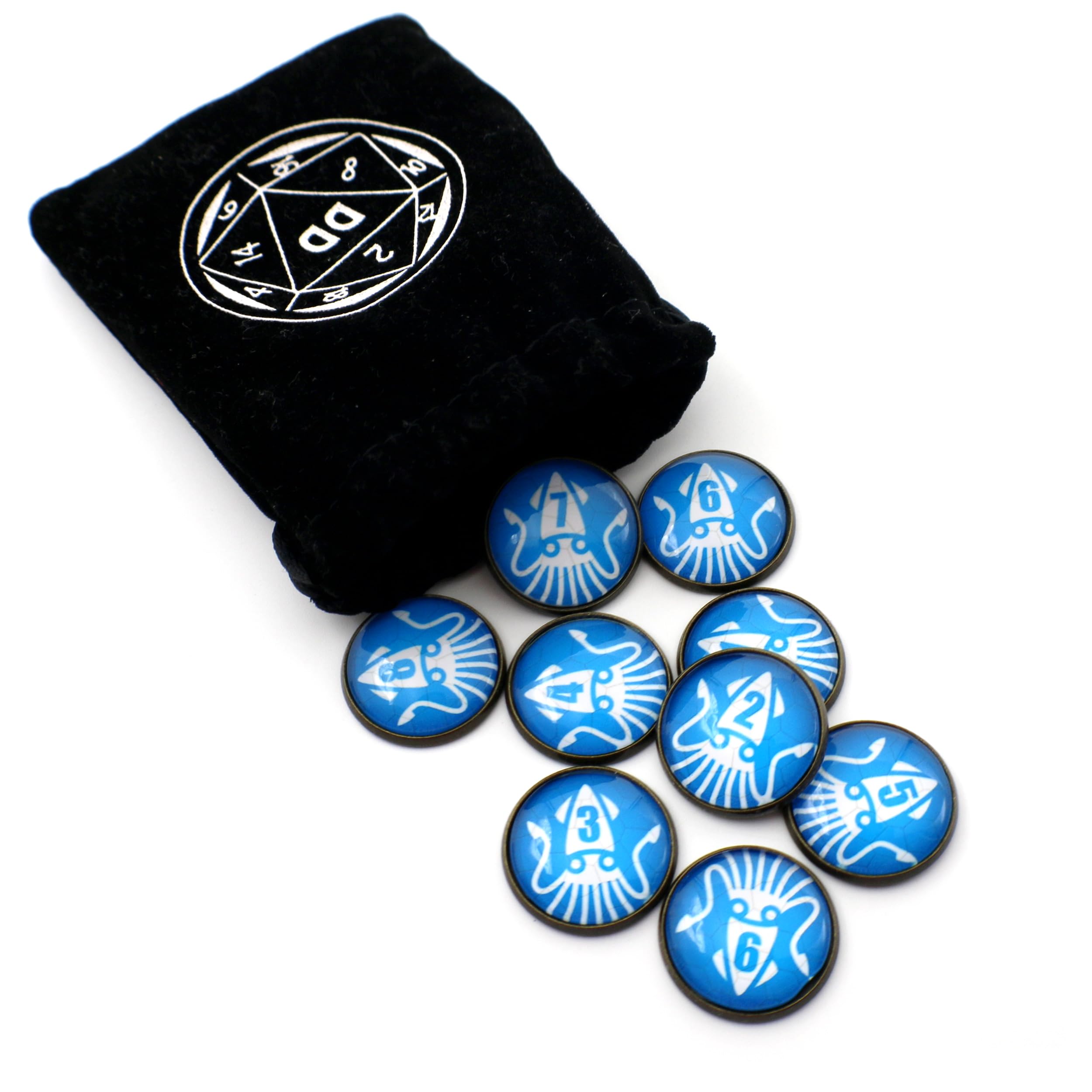 D&D Numbered Monster Token Markers for Dungeons and Dragons (Sea Squid) โ image 1