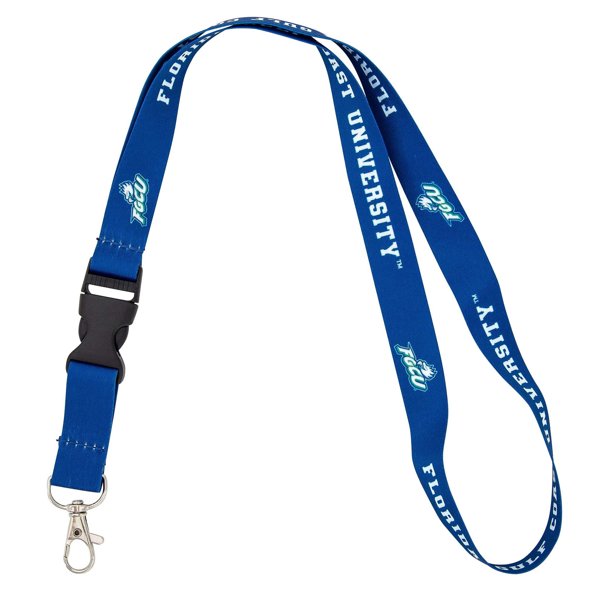 Desert Cactus Florida Gulf Coast University Lanyard FGCU Eagles Car Keys ID Badge Holder Keychain Detachable Breakaway Snap Buckle (Blue)