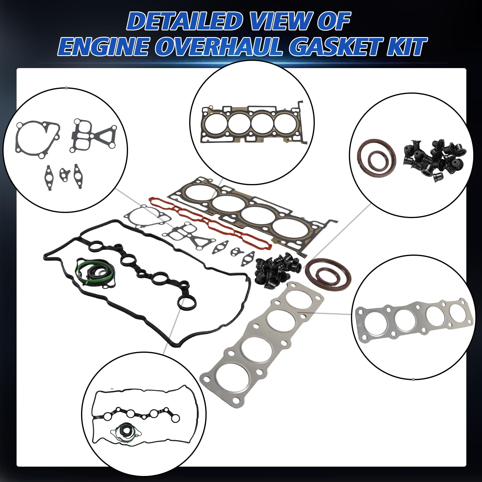 22311-2GGB0 209102ga02 Kit de juntas de culata G4KJ para Tucson Sonata Optima Sportage 2.4L GDI G4KJ Kit de juntas de revisión de motor piezas de repuesto