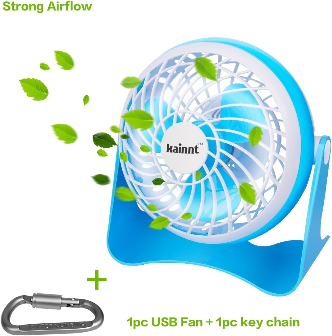 Kainnt USB Mini Desktop Fan, USB Clip Desk Personal Fan, USB table fans,clip on fan,Speed Portable Cooling Fan USB Powered by NetBook, PC,Router, Computer, Watertank,Car