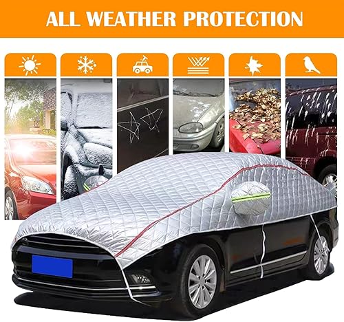 Miniatura 2 de Universal Car Cover Compatible With Kia Cerato, 177.1*68.3*57.8 IN, With Windproof Belt, 6 Reflective Strips, Outdoor Waterproof, Sunproof,