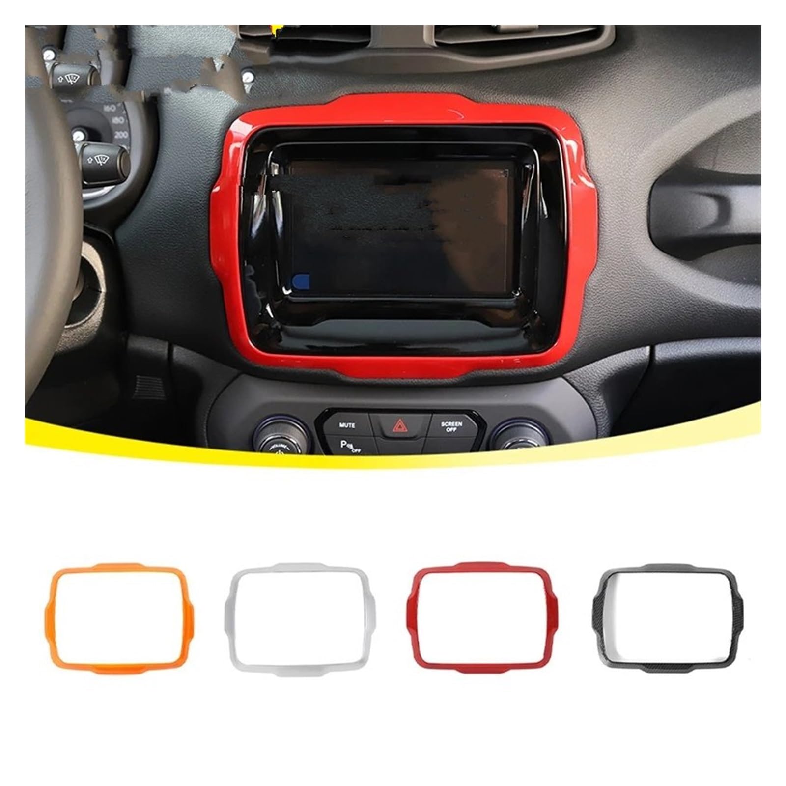 JeCar Cornice Decorativa In Carbonio Per Cambio Jeep Compass 2021-2022, Copertura Protettiva Adesiva