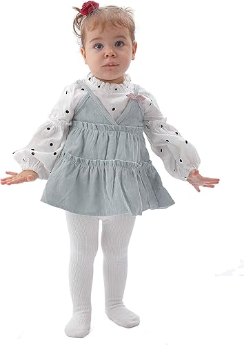 Miniatura 5 de Epeius - Mallas de punto trenzado para bebé, medias de algodón, para recién nacidos, infantes, niñas (36 unidades)