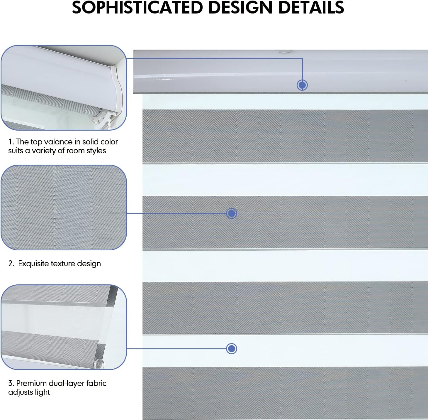 Buy ALLBRIGHT Zebra Blinds for Day and Night,Dual Layer Zebra Roller