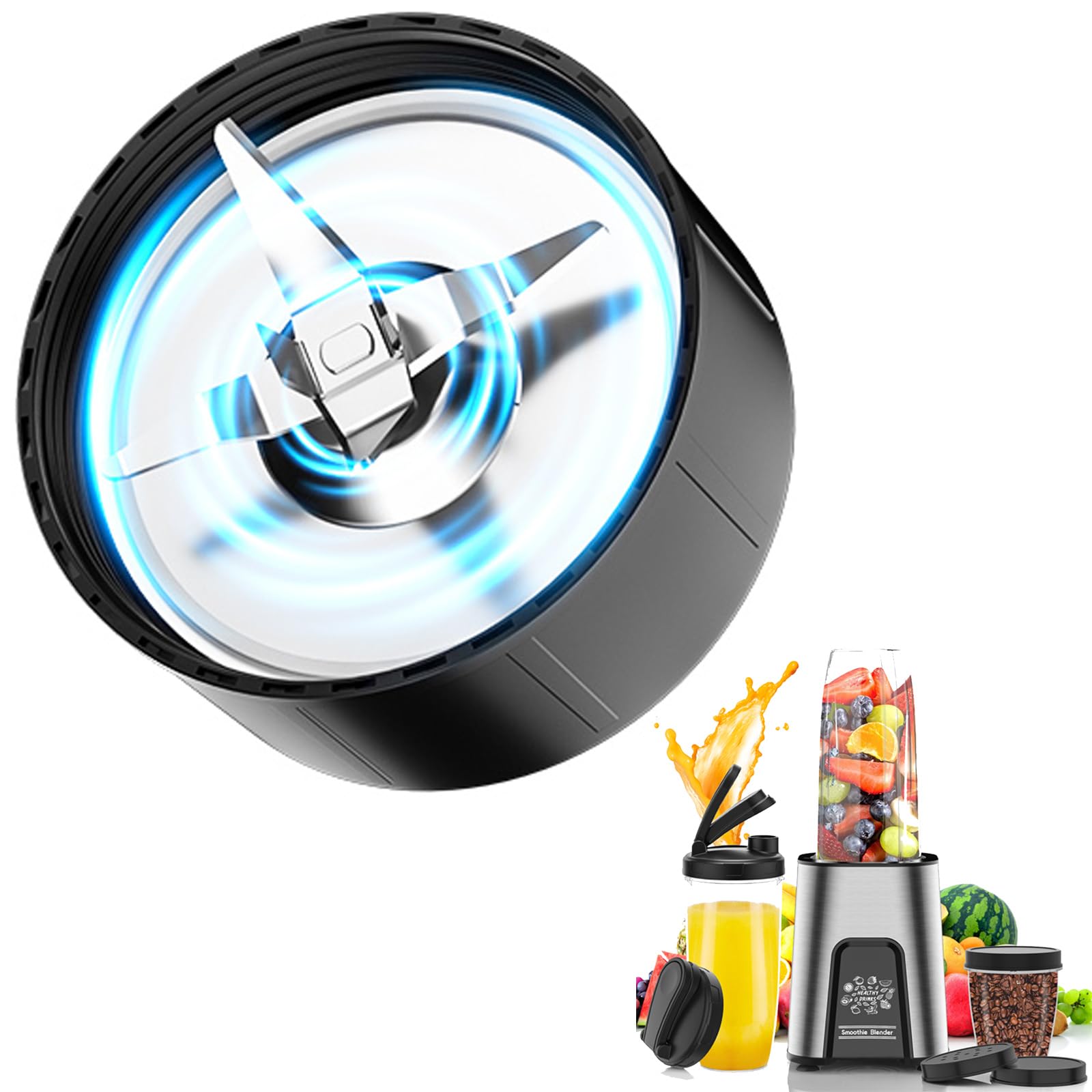 Rawhui Frullatore Elettrico 800W Con 2 Bottiglie Da 600ml | Mixer Portatile Per Smoothie E Proteine - Senza BPA