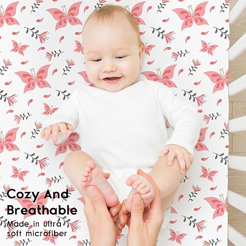 Miniatura 18 de Yoofoss Sábanas para cuna de bebé para niños y niñas, paquete de 2 sábanas bajeras para cuna estándar y colchón de niño pequeño, sábana de Panda