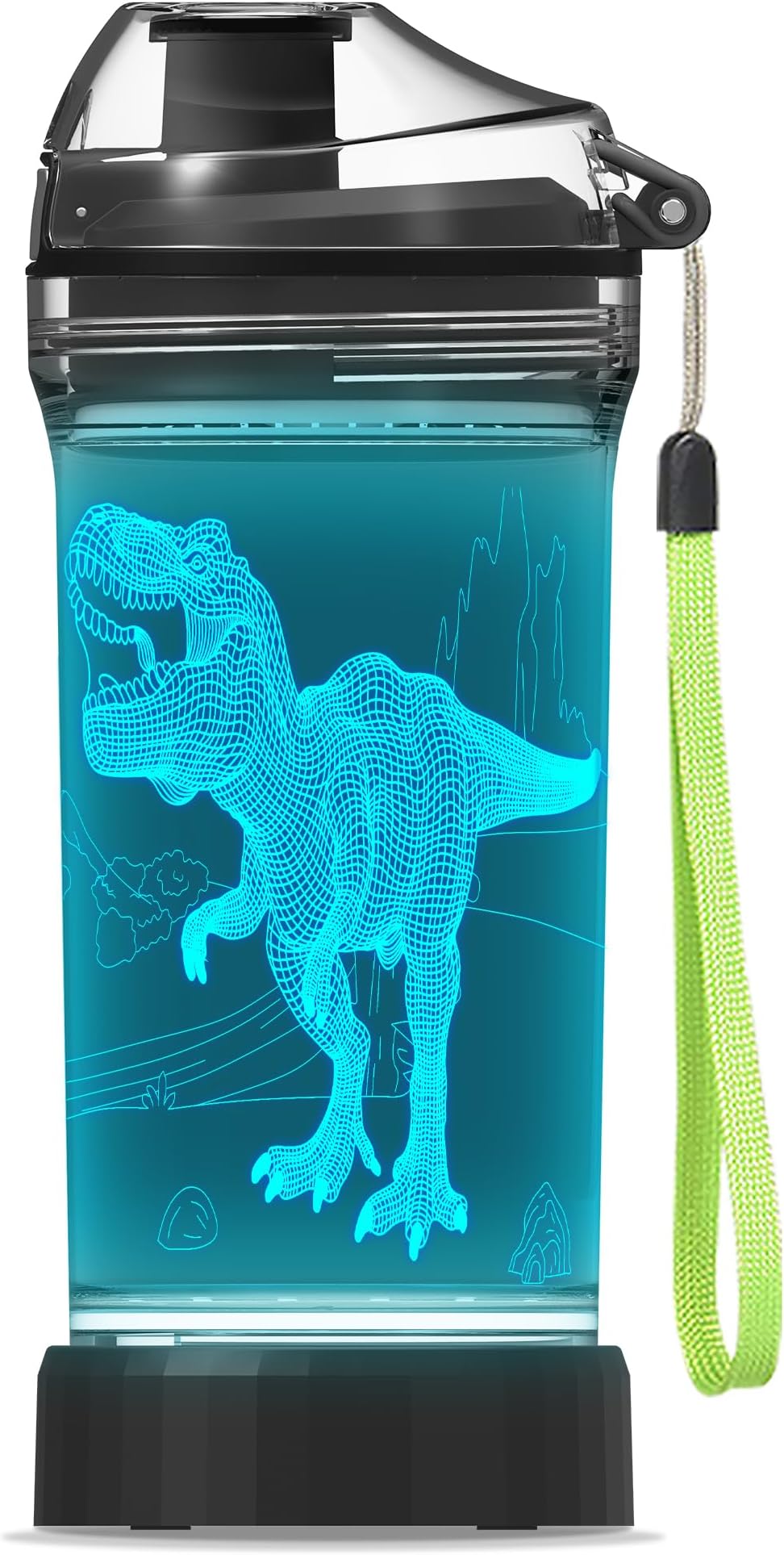 YuanDian Light Up Kids Water Bottle with 3D LED Light- 14 OZ Tritan BPA Free Eco-Friendly - 7 Color Light Cool Drinking Cups Gift for School Boy Kids Girl Child