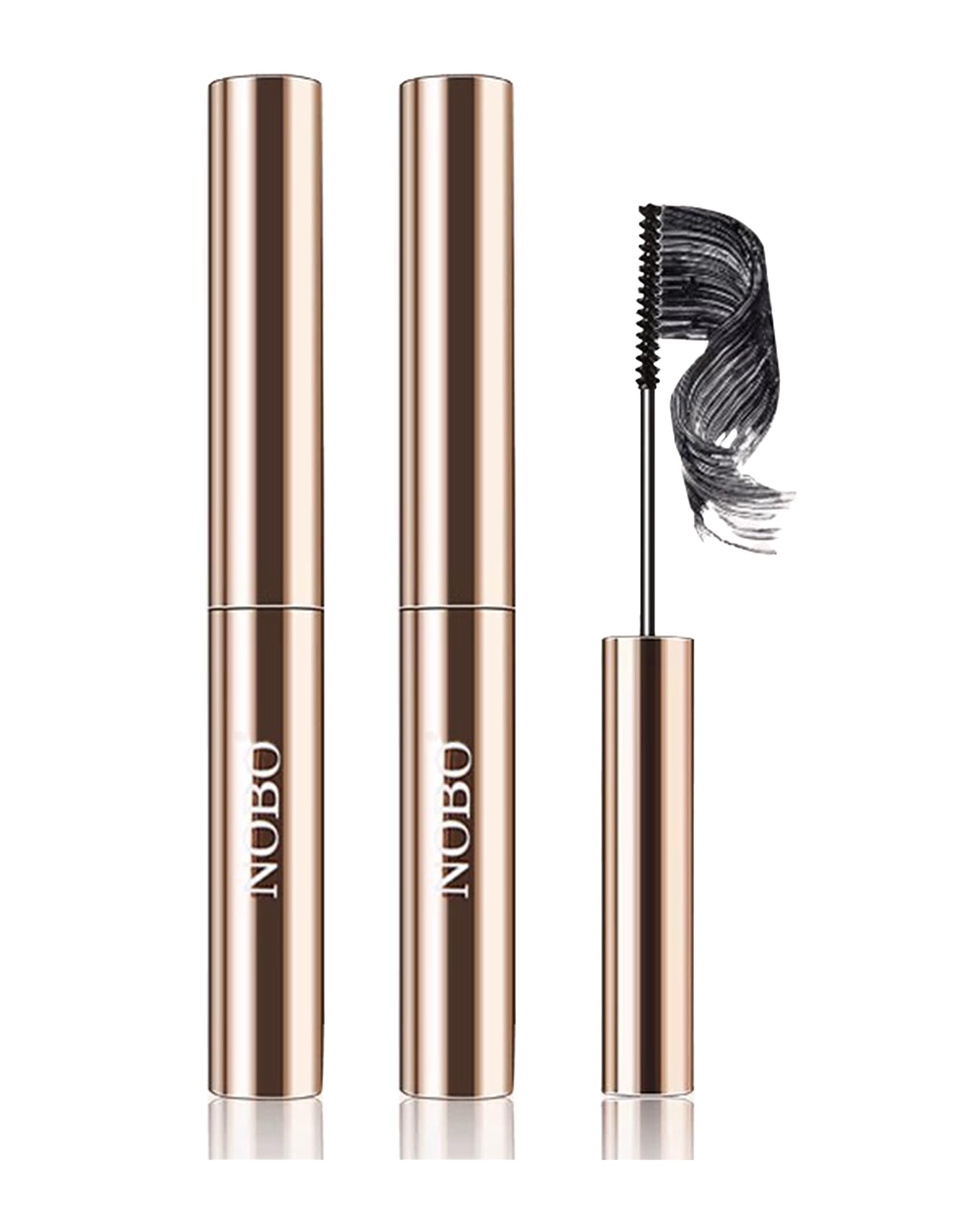 2pcs Black Mascara for Fine Short Eyelash, Ultimate Length Volumizing Lower Lashes Mascara, Microscopic & Ultra-Precise Slim Brush Mascara for Bottom Lashes, Long-Lasting, Smudge-proof